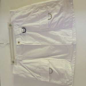 Columbia White Cotton Cargo outdoor Skirt